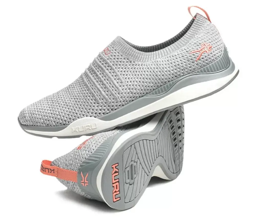 KURU Footwear Stride Heather Gray-White-Peach Pink